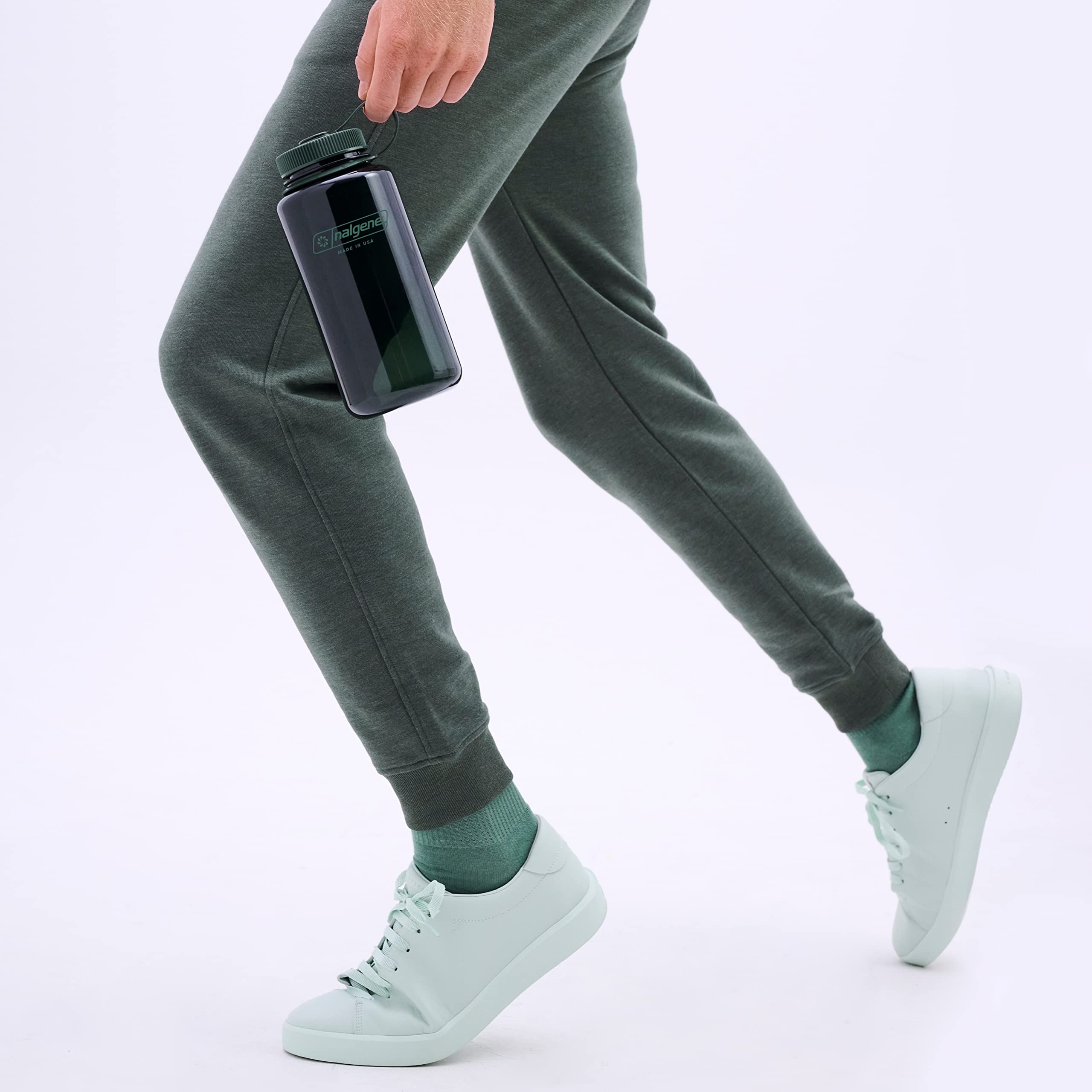 Nalgene Monochrome Bpa-Free Recycled Reusable Water Bottle For Backpacking, Hiking, Gym - 32 Oz Shatterproof Jade